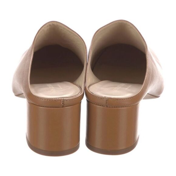 SZ 9.5M Everlane “The Day” Made in Italy Genuine Leather Heeled Mule in Tan - Picture 8 of 9